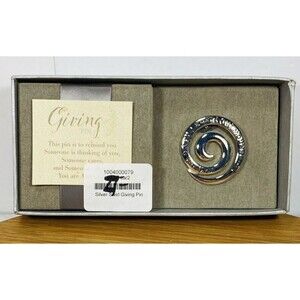 DEMDACO Silver Swirl Pin -  Metal - Giving Pin in Gift Box